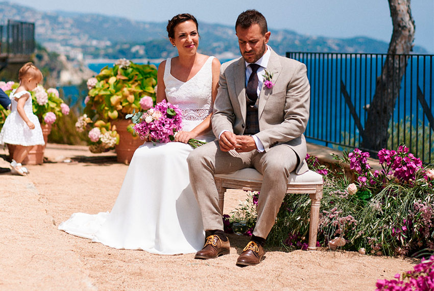 Una boda con buganvillas en  El Convent de Blanes